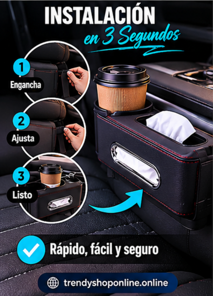 Funda Porta Papel y Vaso para Auto