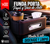 Funda Porta Papel y Vaso para Auto